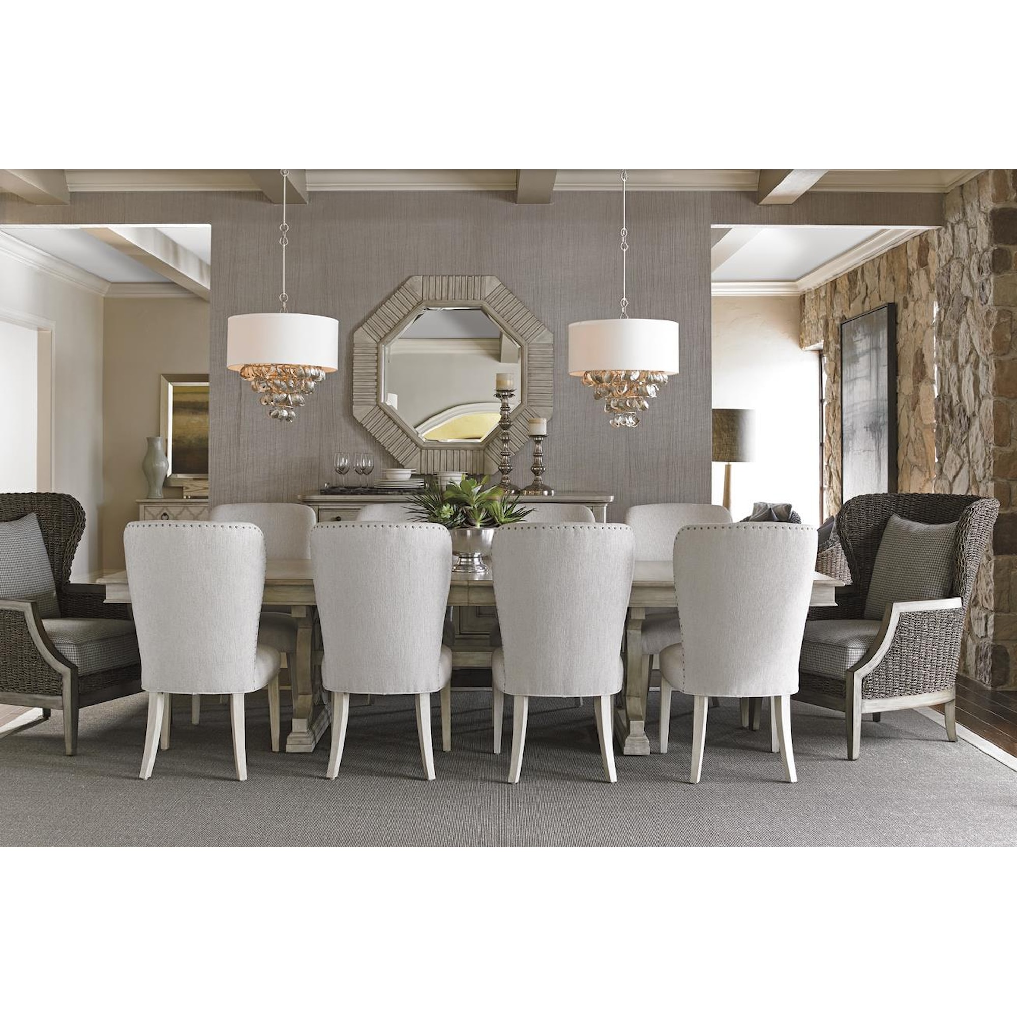 Lexington Oyster Bay 200799483 Montauk Rectangular Trestle Dining Table
